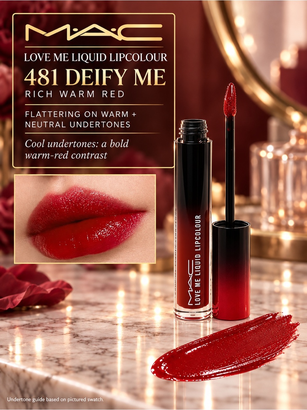MAC Cosmetics Love Me Liquid Lipcolour 481 Deify Me - Rich Warm Red
